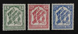 Deutsches Reich Dienstmarken Lot 1905**