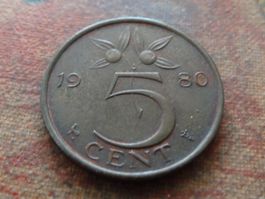 PAYS-BAS  Nederland  5  Cent  1980