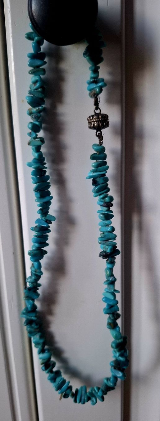 Catenine: Real Turquoise Necklace, 42 cm - stone shop design – Usato da Leysin venduto da Libelluli 4