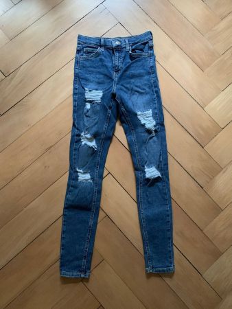 TOPSHOP - Skinny Destroyed Jeans W25 L32