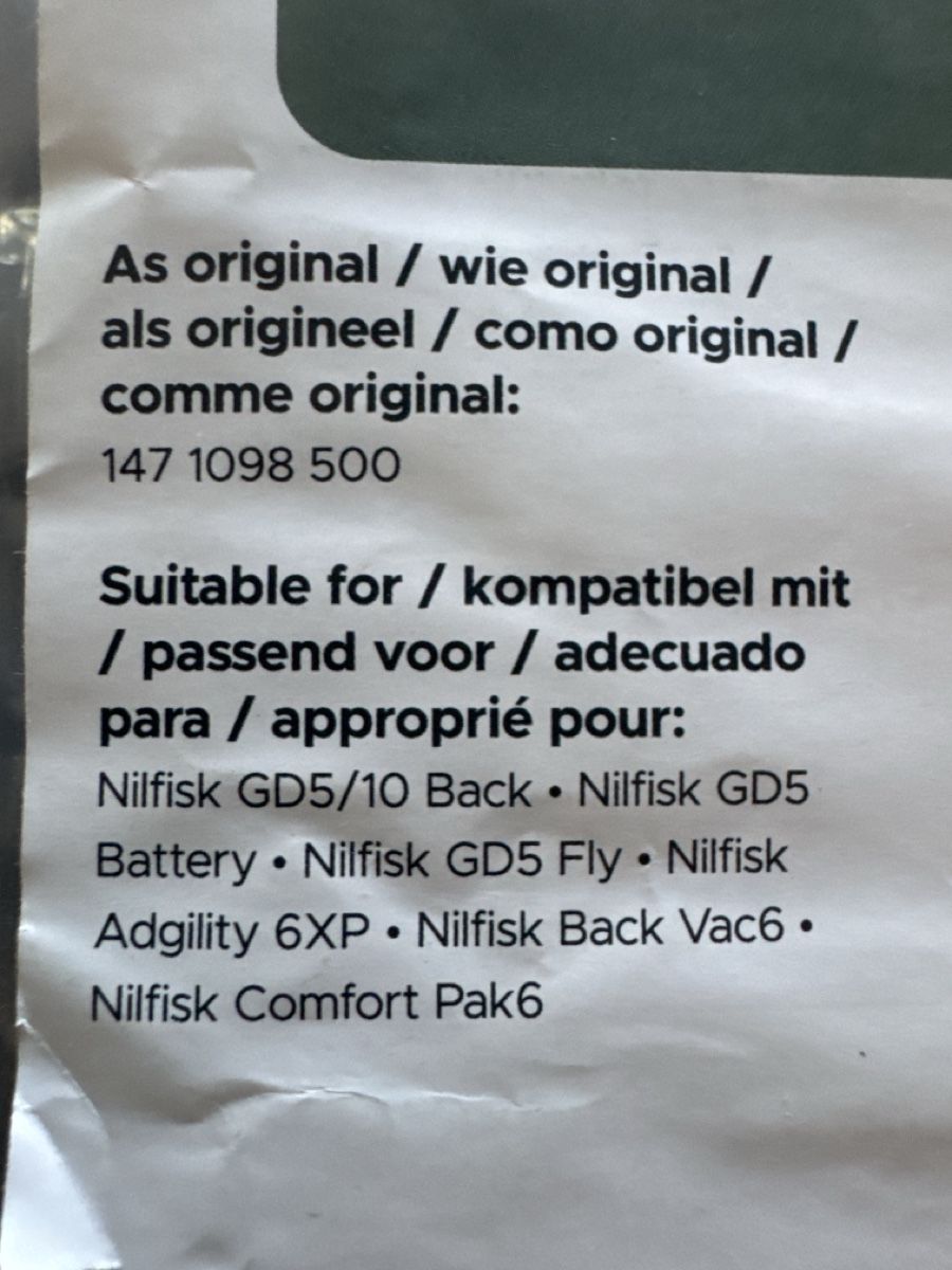 Nilfisk Aspirapolveri & Accessori: 5 x Staubsaugersack Nilfisk GD5 – Nuovo e nell'imballaggio originale da Künten venduto da Spike17 2