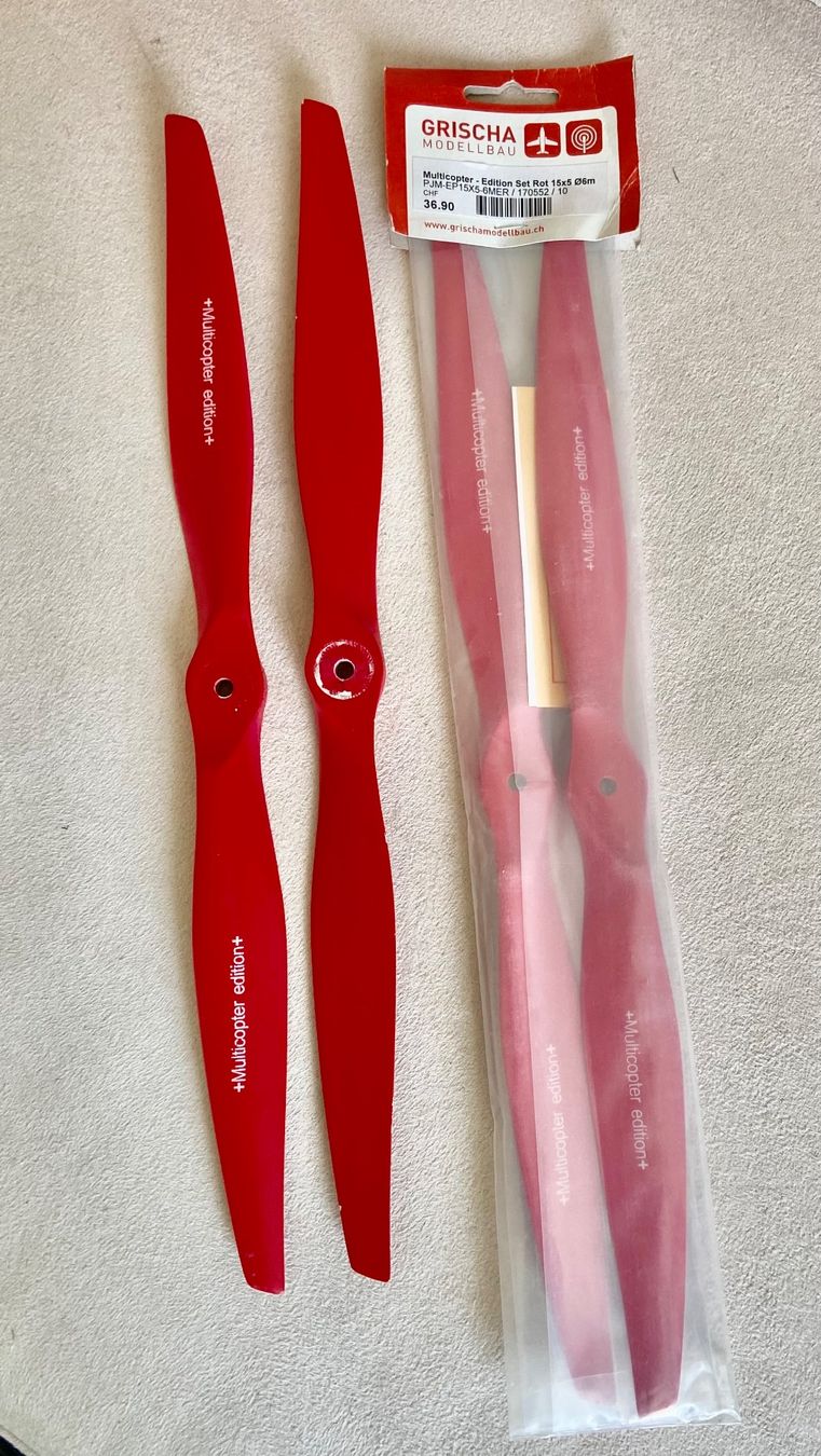 Modellismo RC: 2 x Multikopter edition set rot 15x5 – Nuovo e nell'imballaggio originale da Pratteln venduto da Arthband