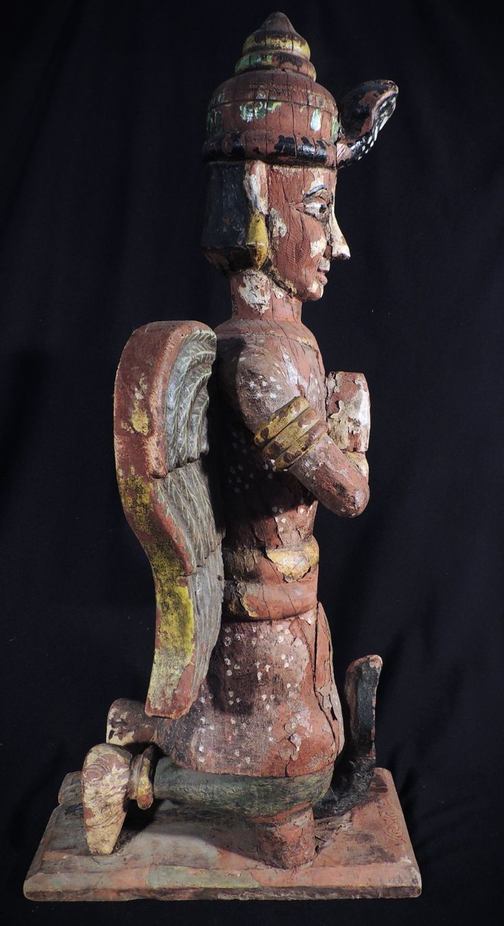 Skulpturen & Statuen: Garuda Statue polychromes Holz Südostasien – Gebraucht aus Waldenburg von labrador707 5