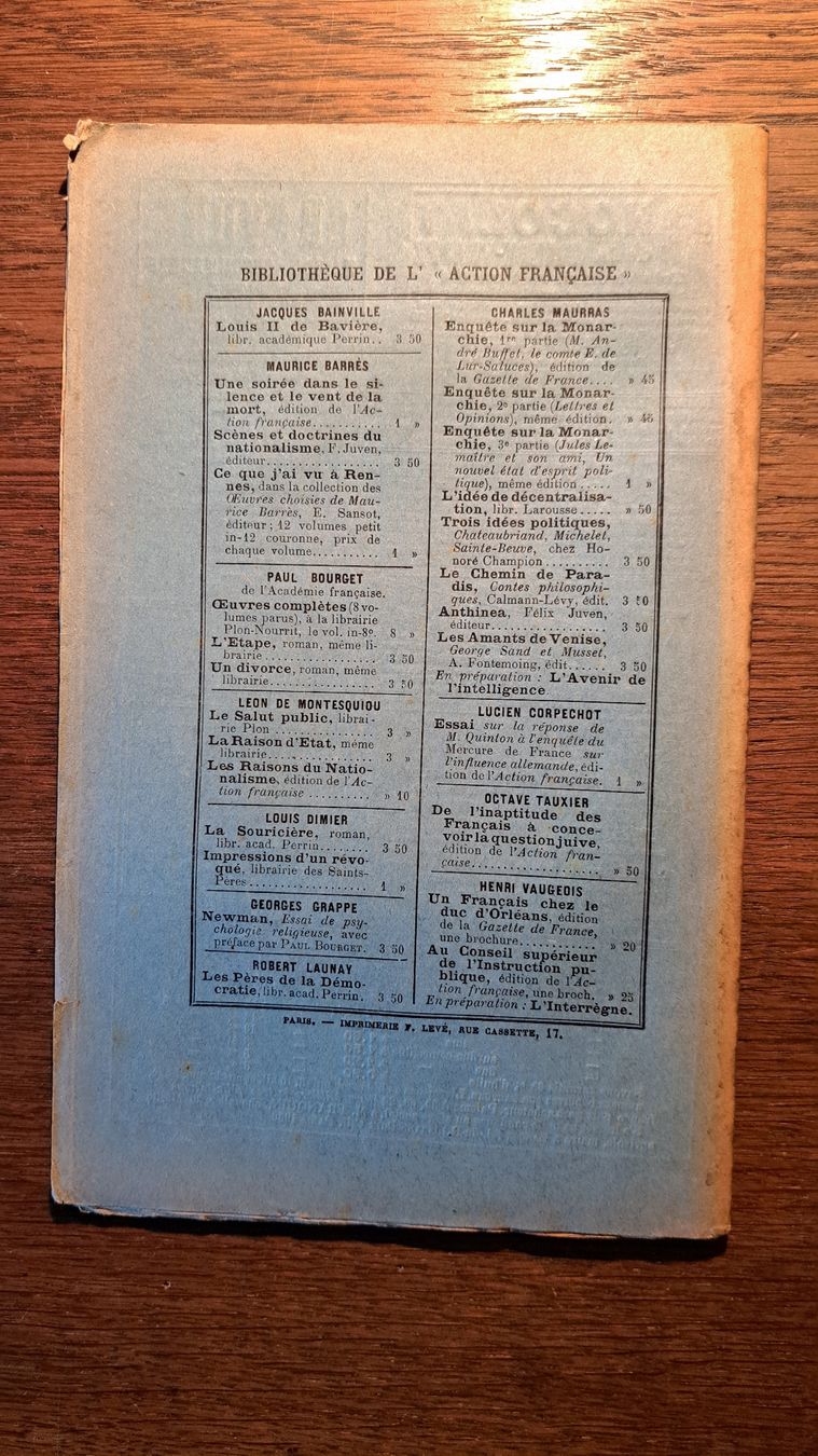 Zeitschriften & Magazine: Ancienne revue - L'Action Française - 1905 – Gebraucht aus Pailly von jme99 1