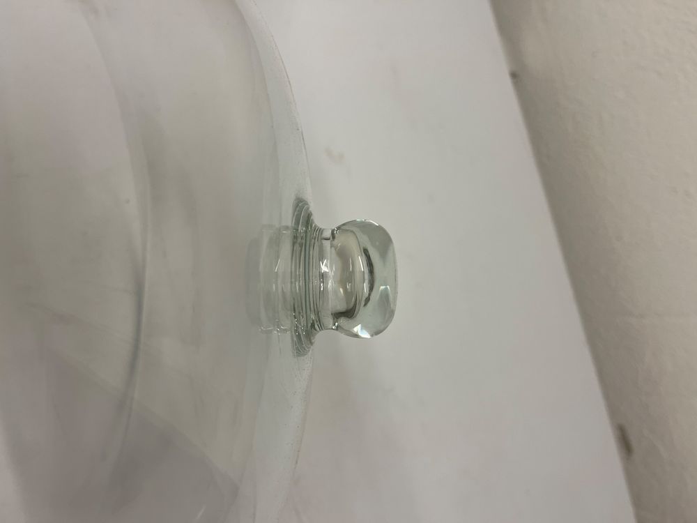 Runde Glas Glocke Mit Holzsockel - 18 Cm Display Kuppel Für Deko