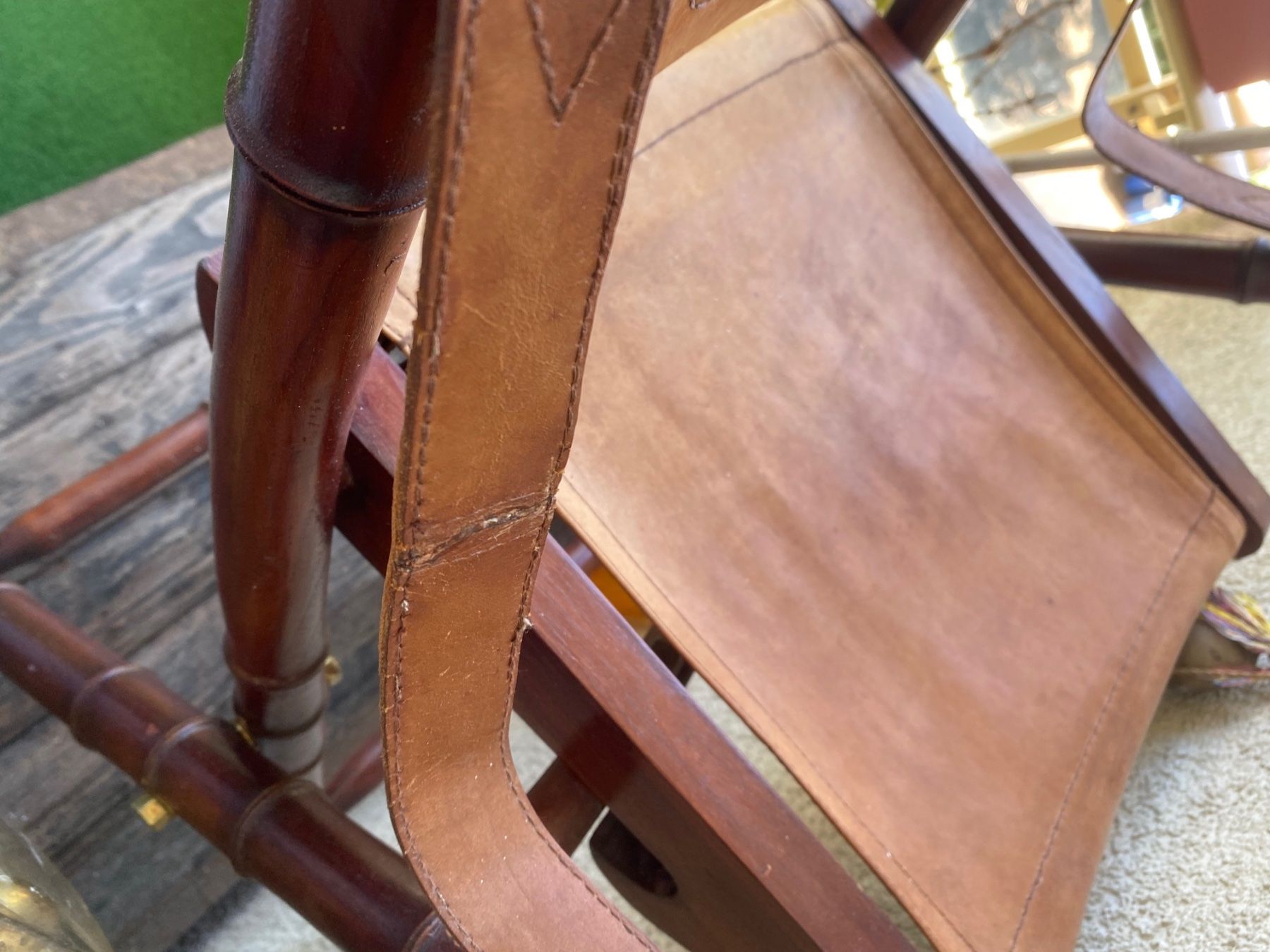Sessel: Fauteuil safari cuir pliant – Gebraucht aus Grand-Lancy von Pplaton 5