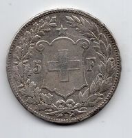 (2419) CH, 5 Franken 1889, Kopf, ss