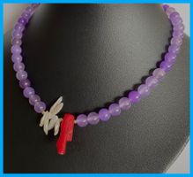 SALE KETTE STEINKETTE EDELSTEINKETTE AMETHYST - JADE KORALLE