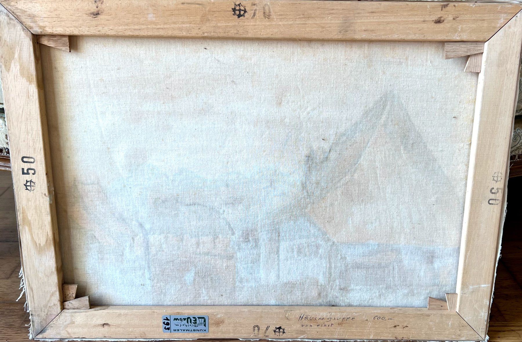 Gemälde: Landschaftsgemälde von D.Sem"84 Ölgemälde.Impasto-Maltechnik – Gebraucht aus Baden von Boroda 6