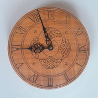Wanduhr Holz – römische Zahlen, Landhaus / Chalet Stil
