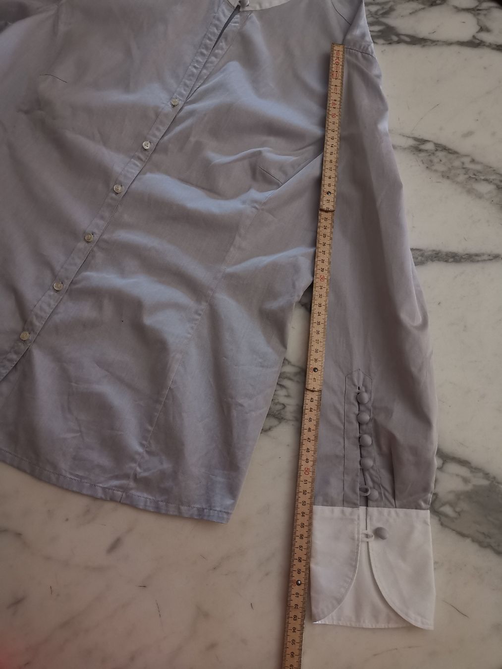 Van Laack Camicette: Van Laack Bluse mit Stehkragen + hübschen Manschetten  – Usato da Uerikon venduto da pink_flamingo 6