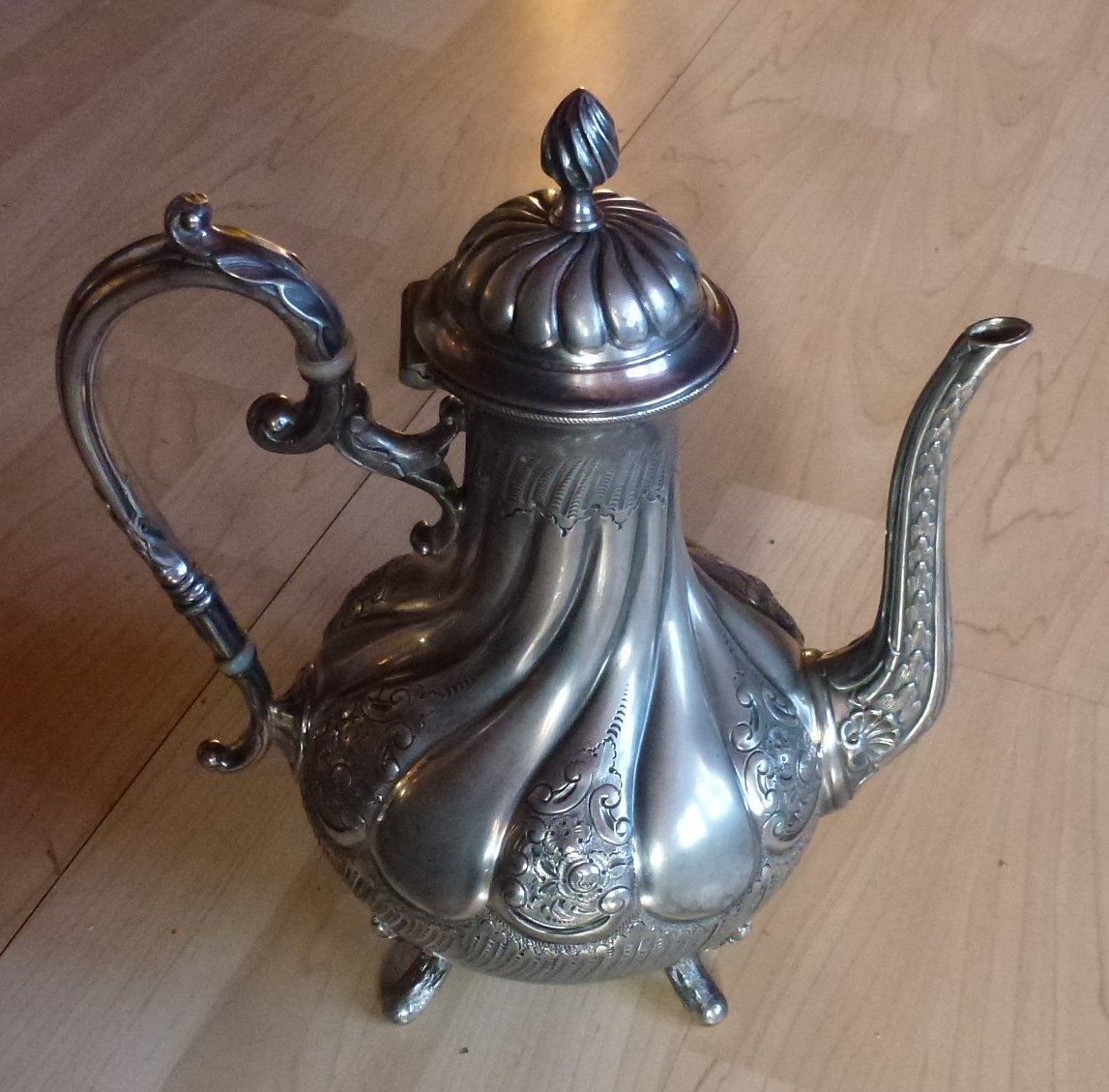 Teiere: Altes englisches 3er Zinn-Set – Usato da Walkringen venduto da Casablanca777 4