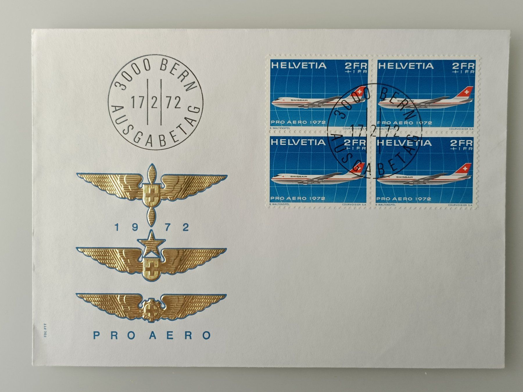 Tutti i francobolli: 1972 FDC Pro Aero – Usato da Dübendorf venduto da goeggi79