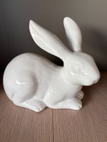 Grosser Keramik- Hase weiss, Dekoration