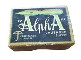 Dose Verpackung Schreibfeldern Alpha antik