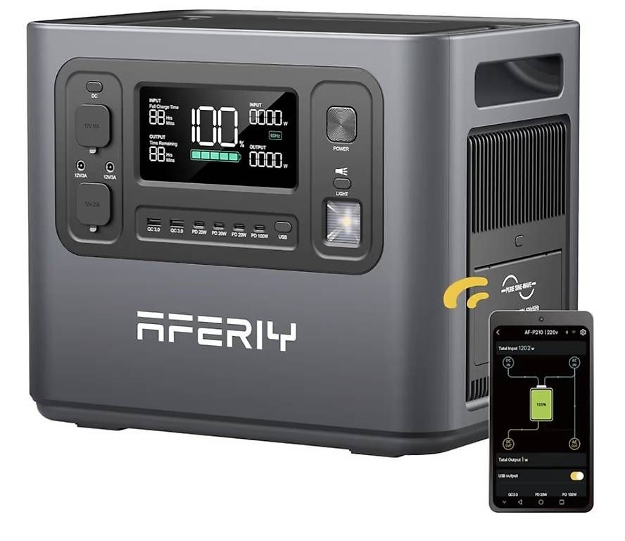 Batterie: Aferiy p210 powerstation 2400w – Usato da Bertschikon venduto da Simociuffi