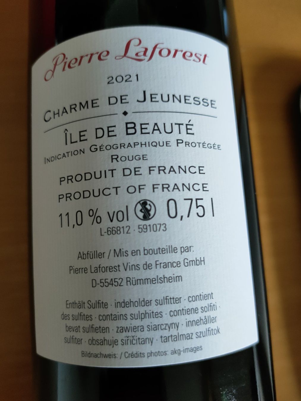 Vino: Charme de Jeunesse 2021 – Nuovo e nell'imballaggio originale da Ennetaach venduto da saibot89 1