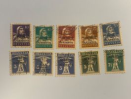Dienstmarken Lot, gestempelt