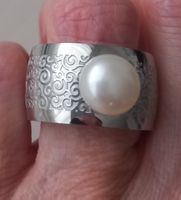 NEU !! wunderschöner Olga Ribler Ring mit Perle Gr. 53