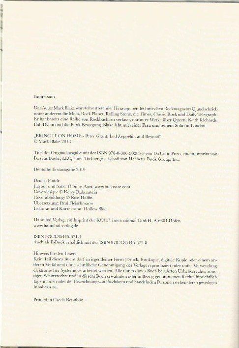 Libri: Buch Peter Grant - Ein Leben für Led Zeppelin – Usato da Landquart venduto da Rber 1
