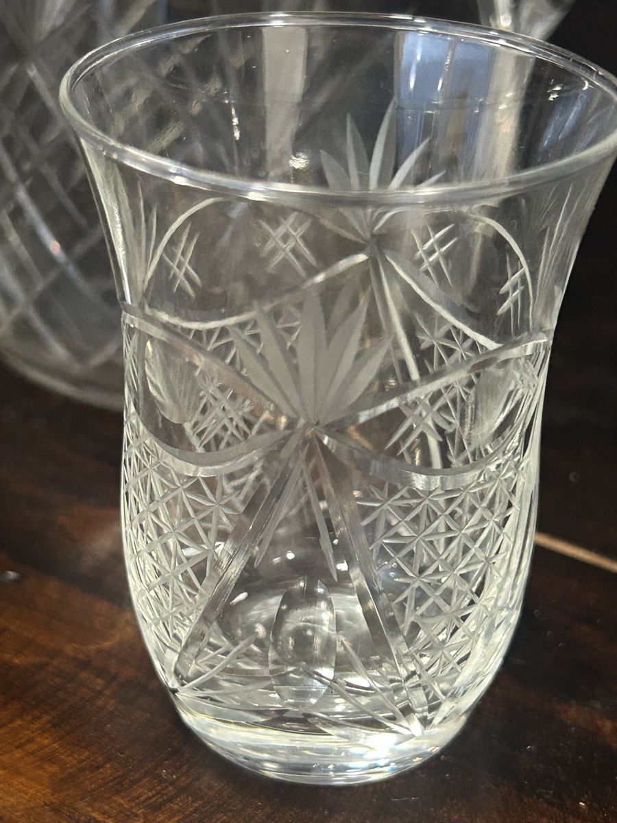 Caraffe: Karaffe und zwei böhmische Kristallgläser – Usato da Losone venduto da del_yh97 2