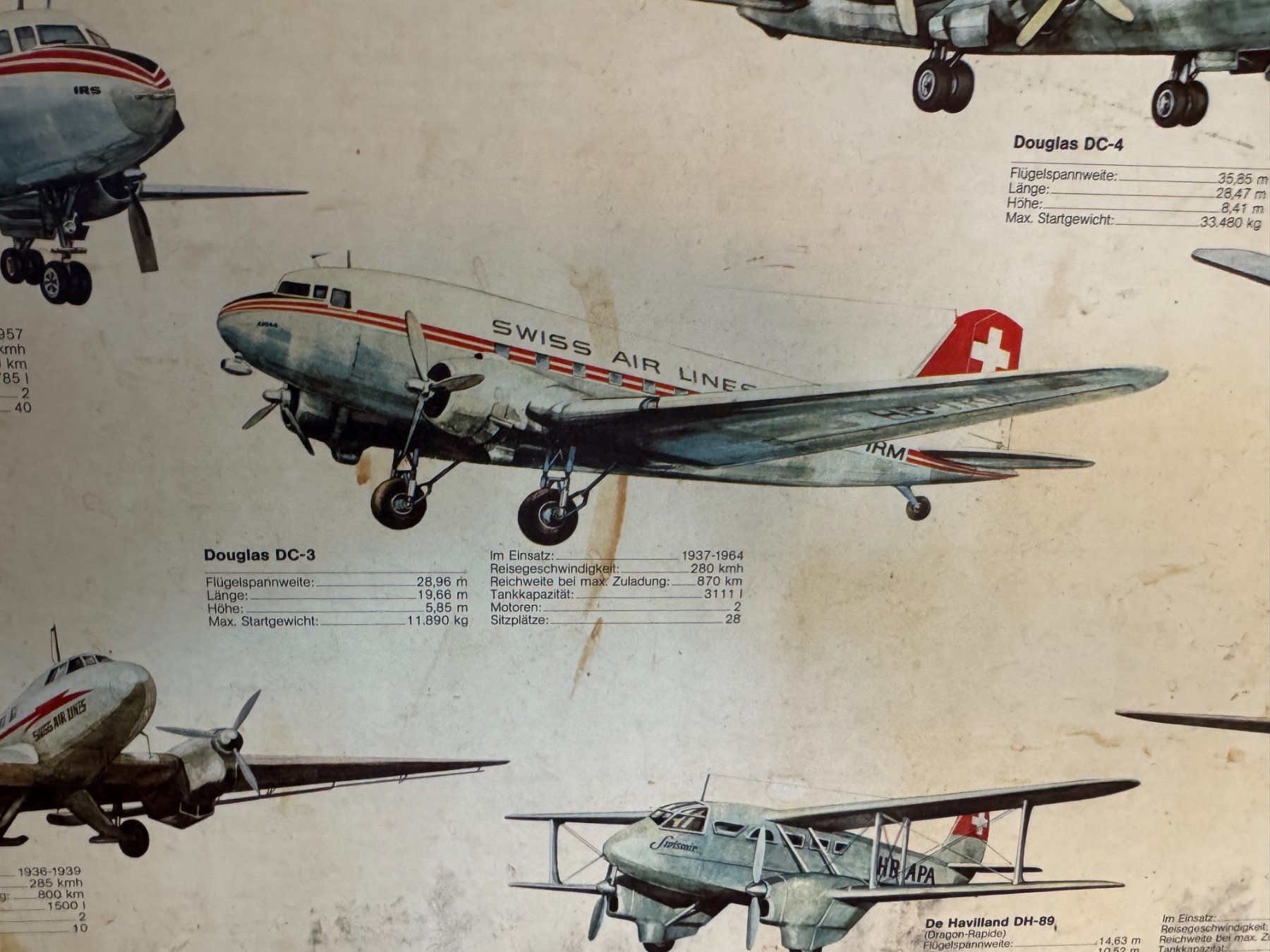 Foto & Immagini: Plakat Swissair Flottengeschichte – Usato da Illnau venduto da Condor477 3
