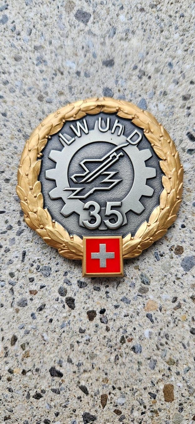 Schweizer Armee Placchette & Badge:  *** Beretemblem Gold Offizier Schweizer Armee ***  – Nuovo (secondo la descrizione) da Riedholz venduto da fr_sIruP
