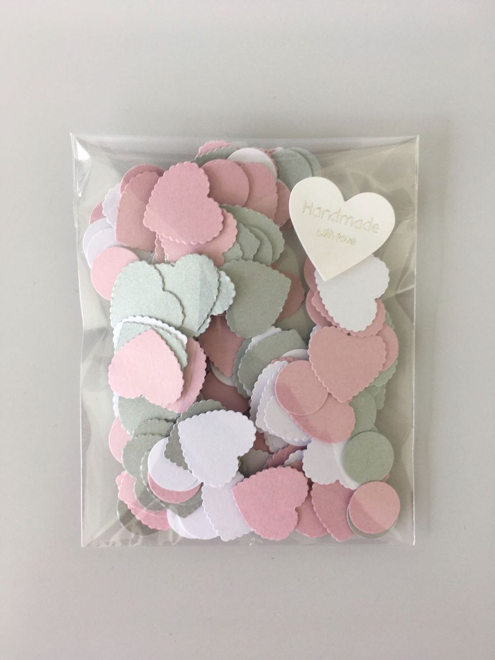 Tutte le decorazioni: Konfetti Blush - Weiss - Silber HerzRund – Nuovo e nell'imballaggio originale da Zollikofen venduto da poppala 1