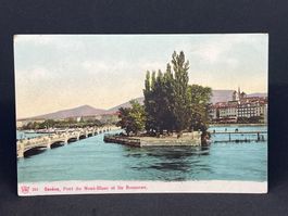 Genève, Pont du Mont-Blanc et Ile Rousseau