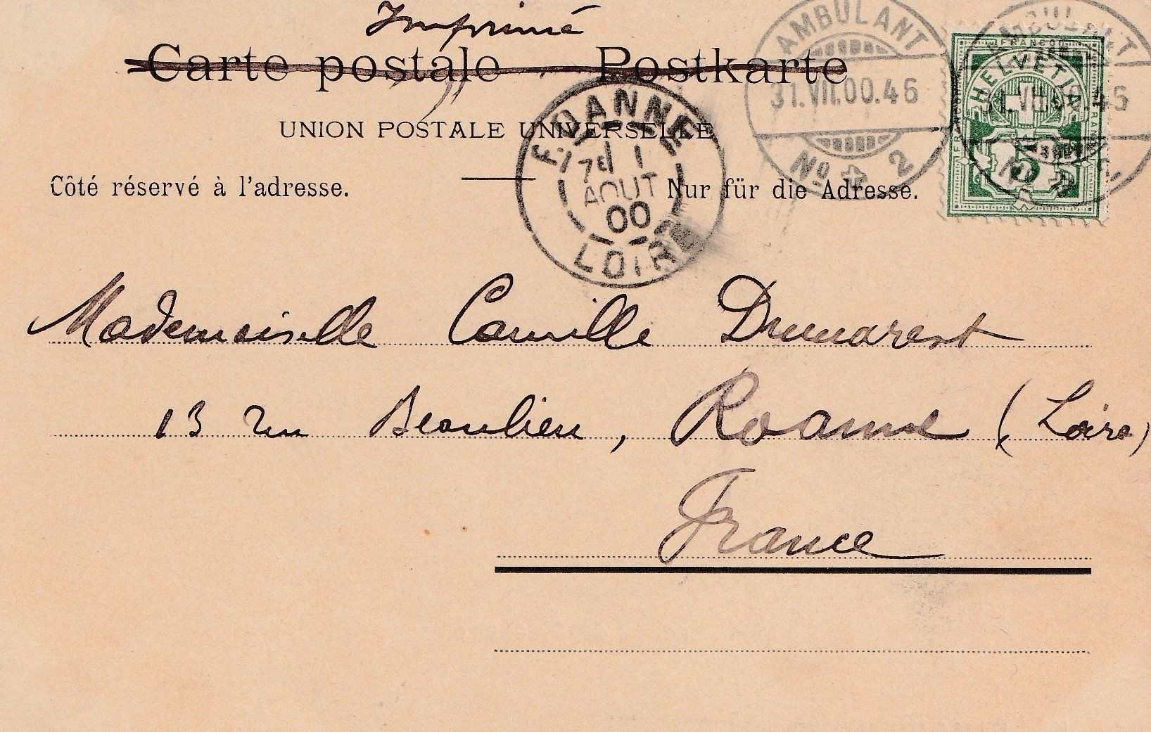 Cartoline postali: AK - Cascade de Pissevache - gel. 31.7.1900 – Usato da Fribourg venduto da schnalla92 1