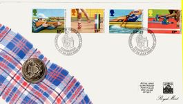 England 1986,  Commonwealth Games mit 2£ Münze