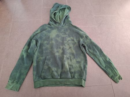 H&M Hoodie Gr. 158/164 grün Batik-Look Kapuze Pulli Jungen