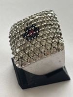 Silber Ring mit Saphire und Rubin 925