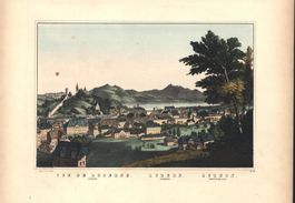 Luzern altkolorierte Lithographie von Scholz selten
