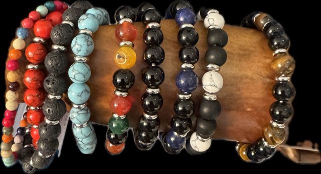 Bracciali & Braccialetti: Schwarz/Vulkan/Edelstahl, Männer, s'steel with stone – Nuovo e nell'imballaggio originale da Wolfhalden venduto da frischi1973 1