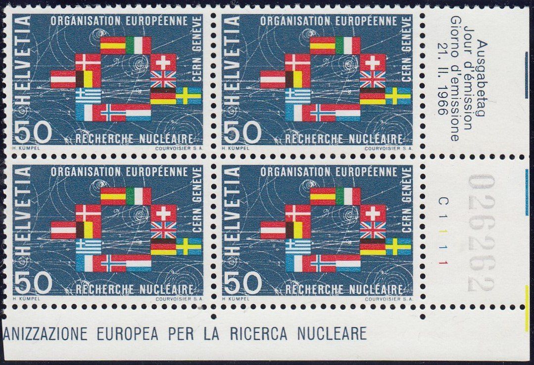 Tutti i francobolli: 441.2.** Pf. farbloser Fleck in mittlerer Spirale, 4erBlock – Nuovo (secondo la descrizione) da Spreitenbach venduto da Lienbi01 1