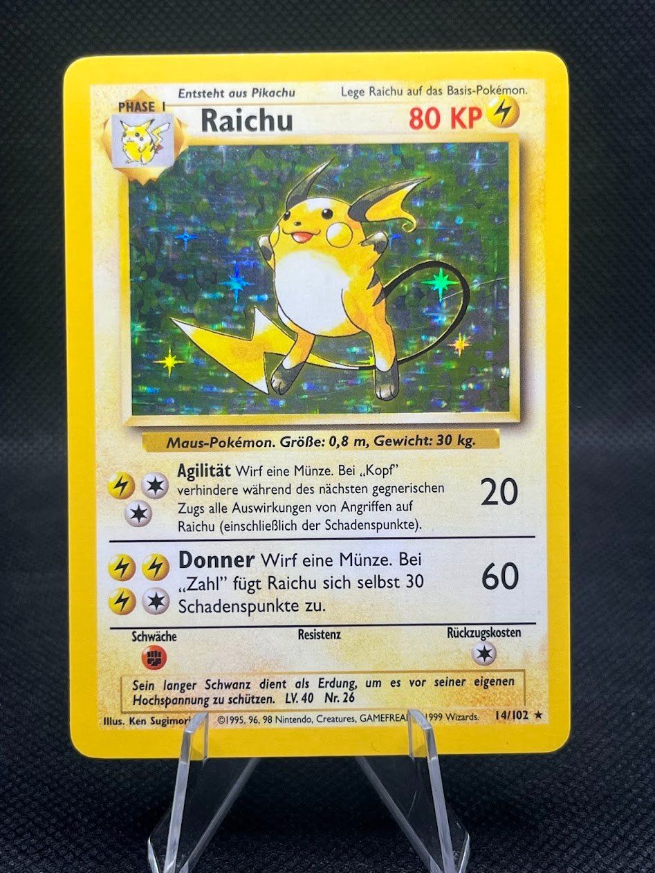 Pokémon Carte collezionabili: Pokemon -  Base set raichu Holo 14/102 – Usato da schaan venduto da Schokoloco