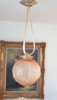 AKTION Antike Art Deco Lampe mit Glasglobe, Muller Fréres