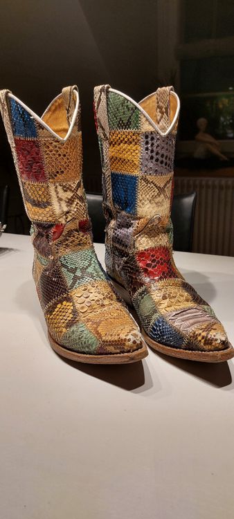 SENDRA Cowboystiefel 39, Pythonleder Patchwork (Gebraucht) in