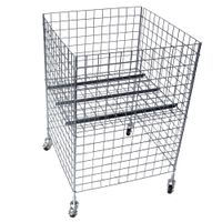 Aktionskorb 600x600x900 auf Rollen glanzverzinkt Verkaufskor