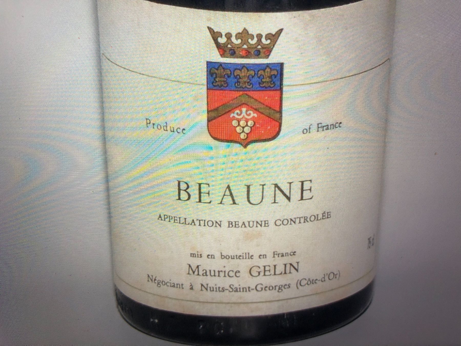 Vino: 1981. Cote de Beaune. Gelin. Beaune – Usato da Wald ZH venduto da mlnt 1