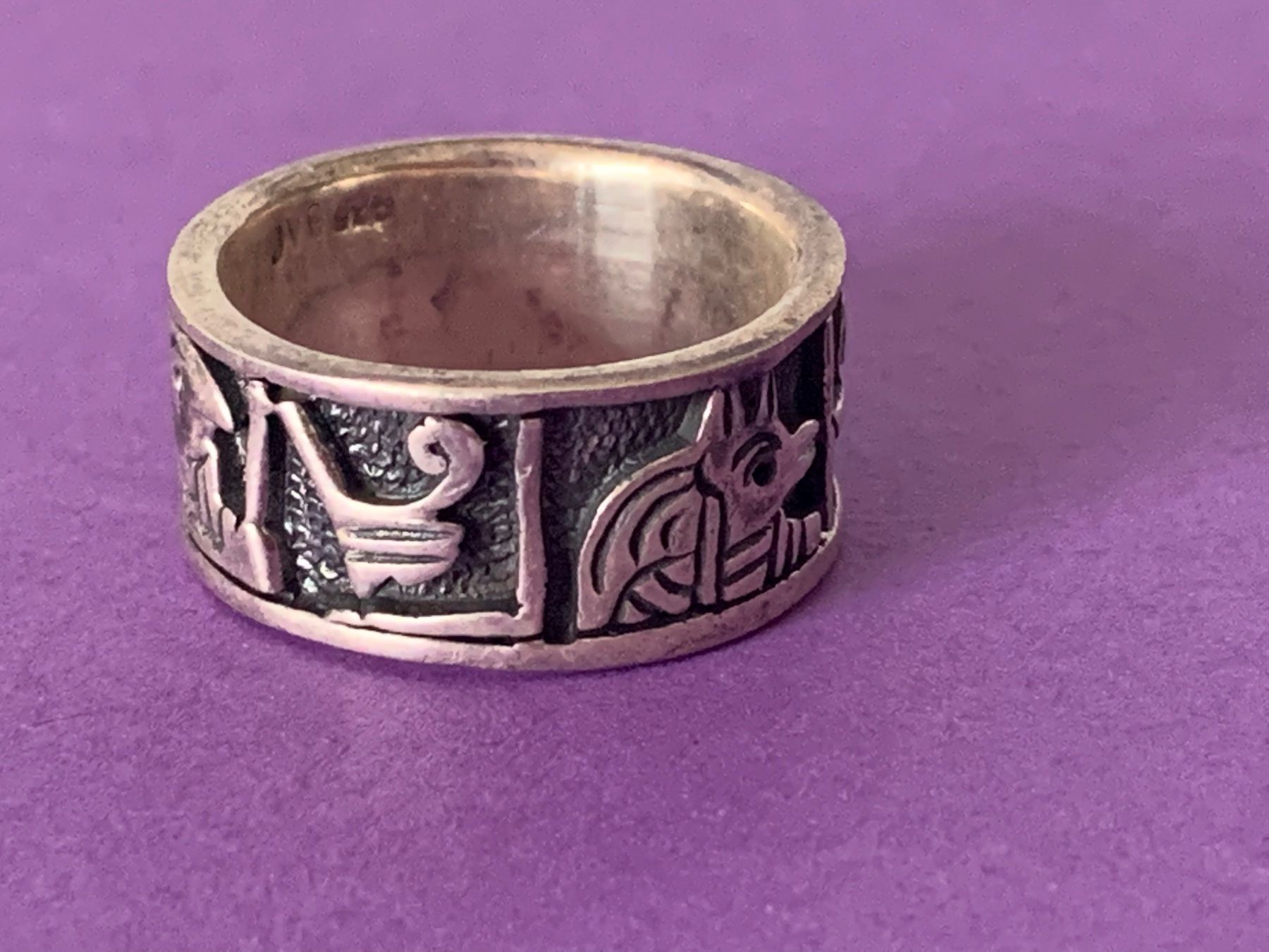 Anelli: Silberring ägyptische zeichen (52) – Usato da Laufen venduto da belleskulptur 2
