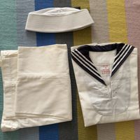 Matrosenanzug Mil-Tec M weiss Kragen Kleinkind Guter Zustand