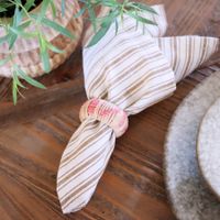 Chic Antique Serviettenring geflochten in der Farbe rosa