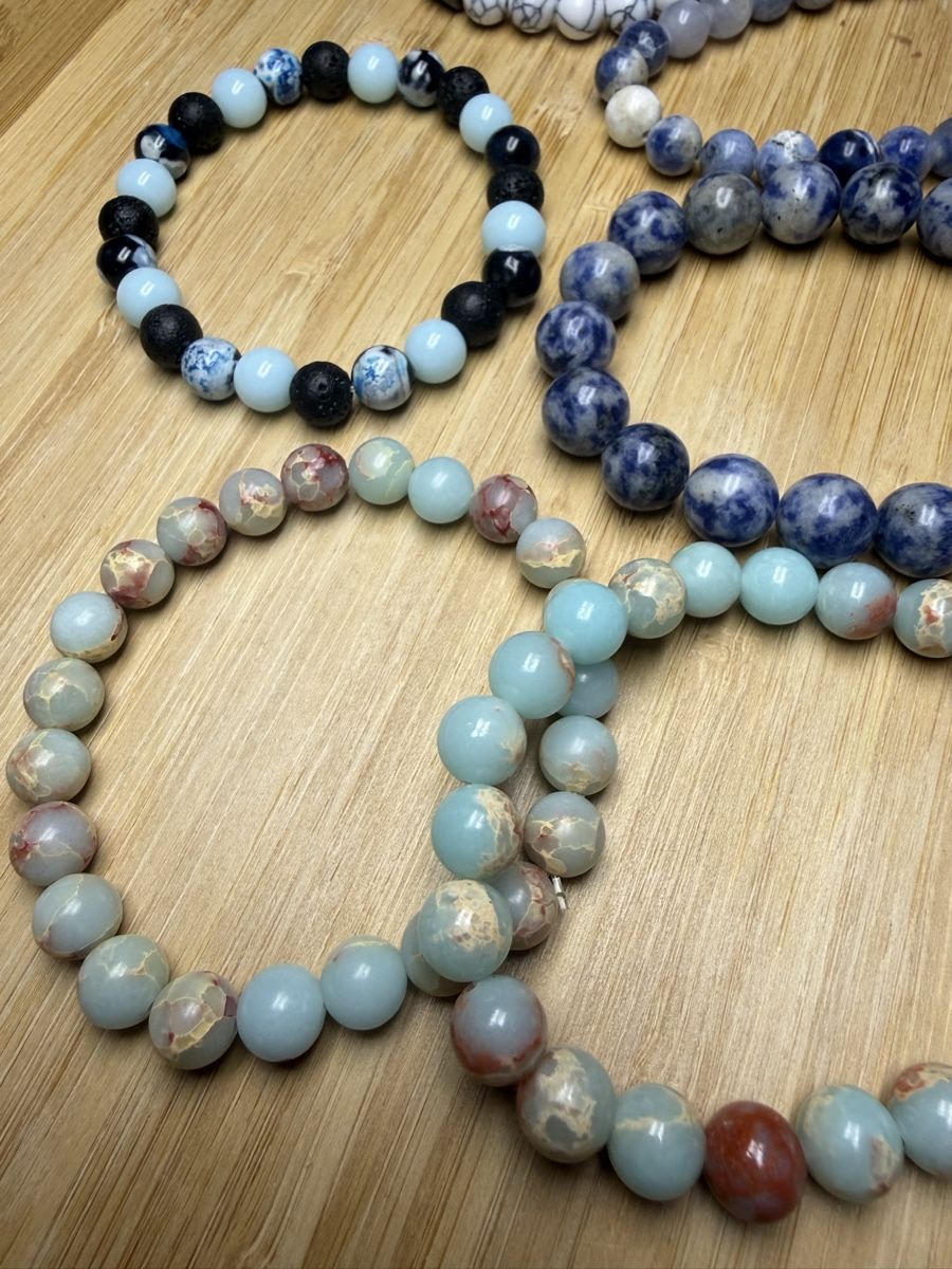 Bracciali & Braccialetti: Beaded Bracelets Set Natural Stone Beads 6pcs New – Nuovo (secondo la descrizione) da Wald ZH venduto da Carloiten 2