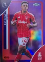 Topps Chrome 25/26Premier League Purple Refractor Ndoye /75