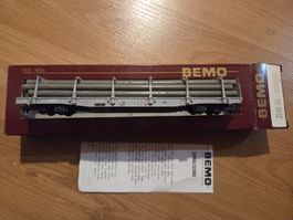 Bemo 2280 103 Rungenwagen mit Rohren (angeklebt)