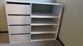 Kommode/Schuhschrank weiss mit vier Schubladen