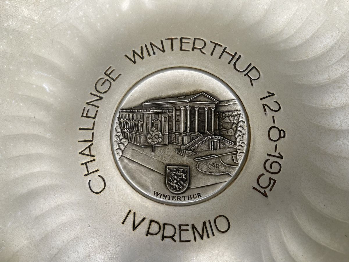 Servierplatten: Antike Aluplatte Winterthur 1961, 24cm Durchmesser  – Gebraucht aus Elsau von isidobrany09 1