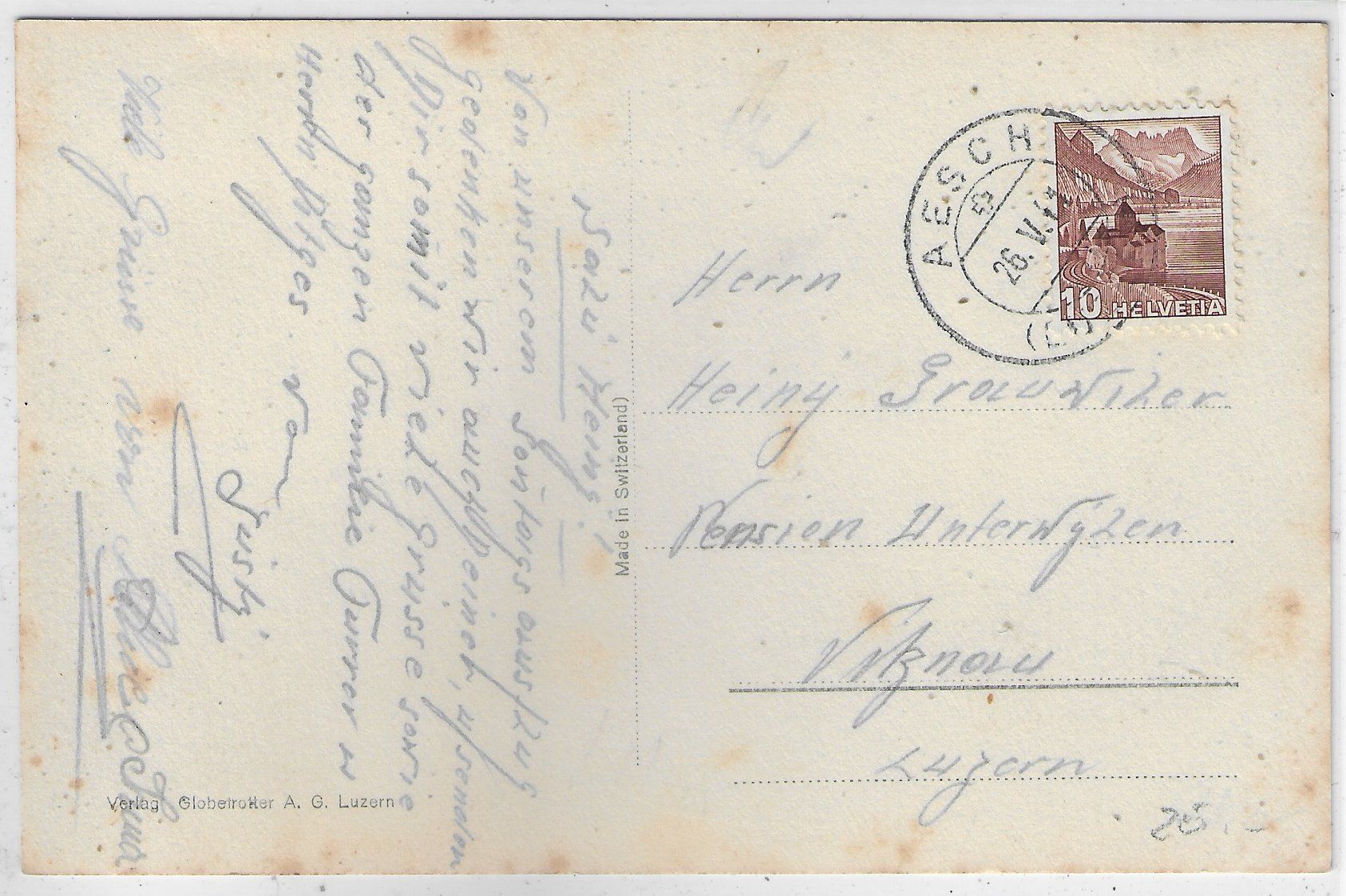 Cartoline postali: Aesch LU - Dorfpartie – Usato da Ettingen venduto da Kartenplanet 1